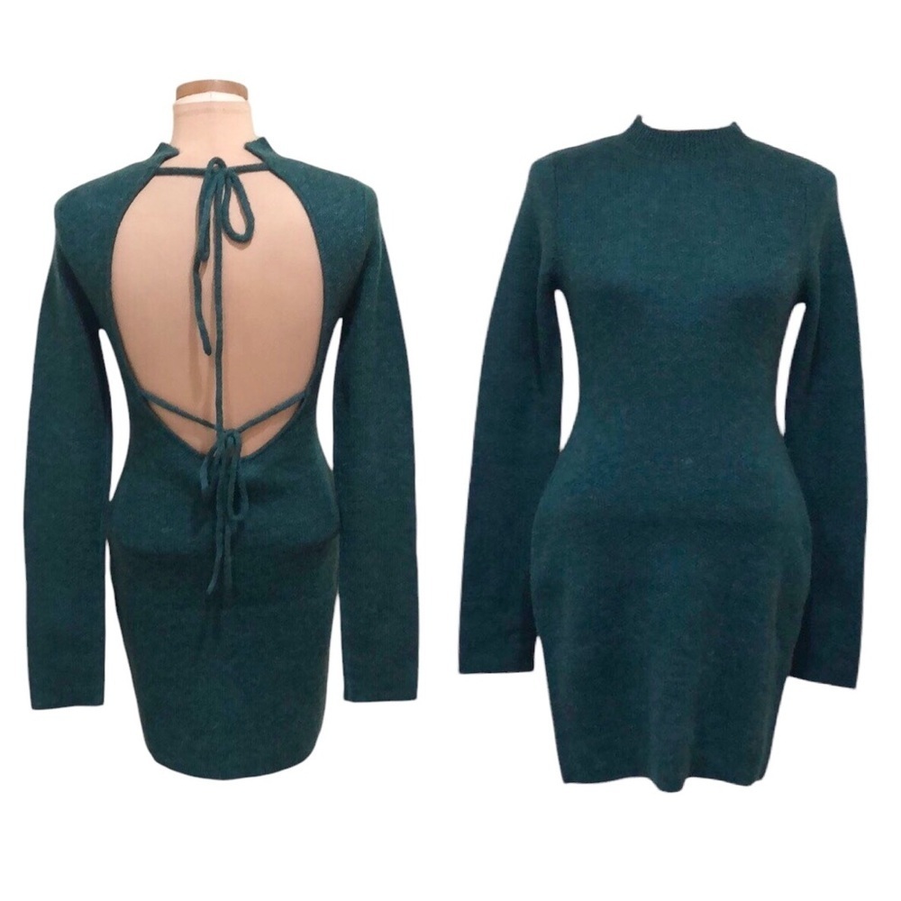 NWT Atoir Miaa Dress Size US 6 Emerald Green Open Back Mini